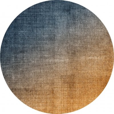 Rund Matta 'Librilla' 160cm - Brun/Blå