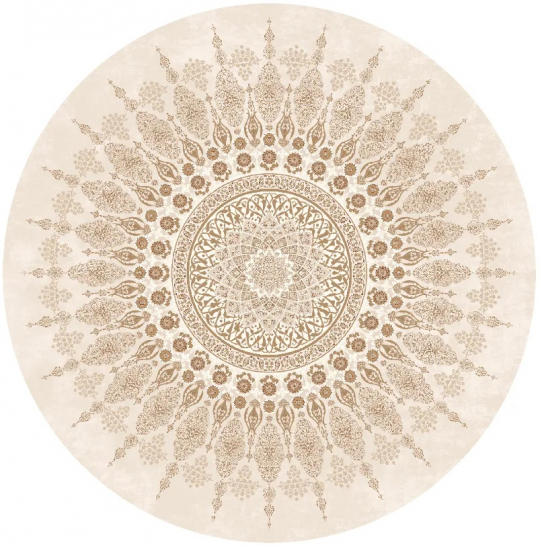 Rund matta 'Sandrigo' 120cm - Beige