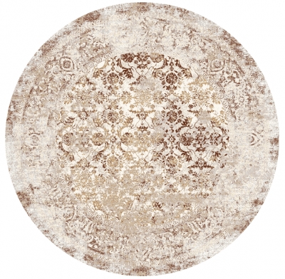 Rund Matta 'Denizli' 160cm - Beige