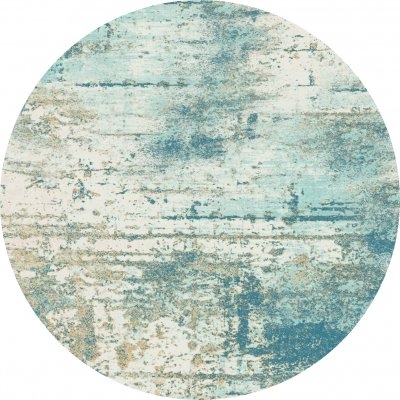 Rund Matta 'Kebira' 120cm - Blå