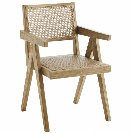 Stol 'Wooden rattan' - Natur