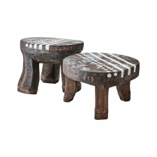 Pall 'Treasure' rund 30cm - Brun/svart