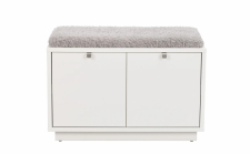 Bänk 'Confetti' 70cm - Vit/Ljusgrå