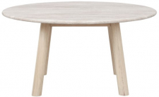 Soffbord 'Taransay' Runt 90cm - Beige/Vitpigmenterad