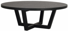 Soffbord 'Boxford' Runt 110cm - Svart ek
