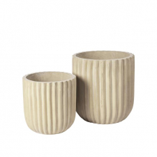 Kruka 'Fiber' 2 st - Beige