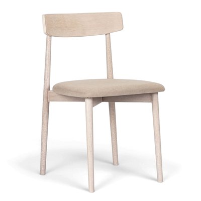 Stol 'Ystad' - Vit ek/Beige
