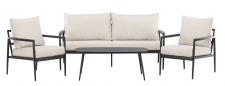 Loungeset 'Pozzallo' - Svart