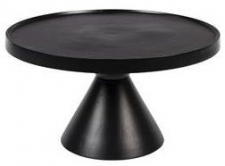 Soffbord/Sidobord 'Floss' Runt 60cm - Svart 