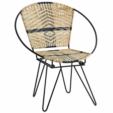 Loungestol 'Iron' - Svart/natur