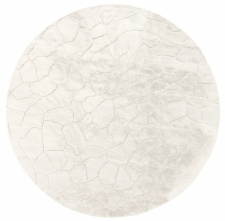 Rund matta 'Cora' 200cm - Vit
