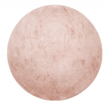 Rund Matta 'Aranga Super Soft Fur' 80cm - Rosa