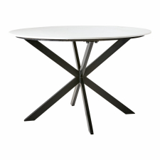 Matbord 'Milan' runt 120cm - Vit/svart