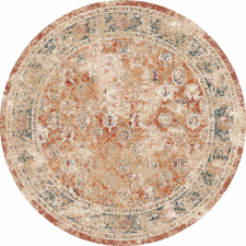 Rund Matta 'Douz' 120cm - Röd/Multi