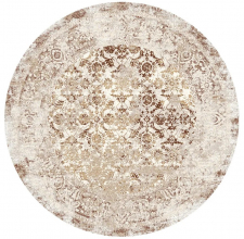 Rund Matta 'Denizli' 180cm - Beige