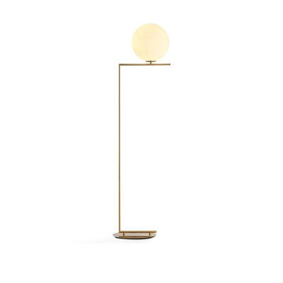 Golvlampa 'Creme Satin' - Mässing