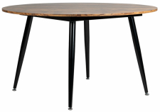 Matbord 'Round' Runt 130cm - Mörkt trä 