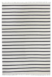 Bomullsmatta 'Helle' - Vit/Svart