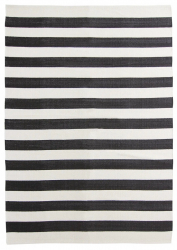 Bomullsmatta 'Nilo' - Vit/Svart