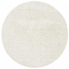 Rund matta 'Wren' - Vit