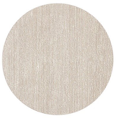Rund matta 'Avafors' - Beige