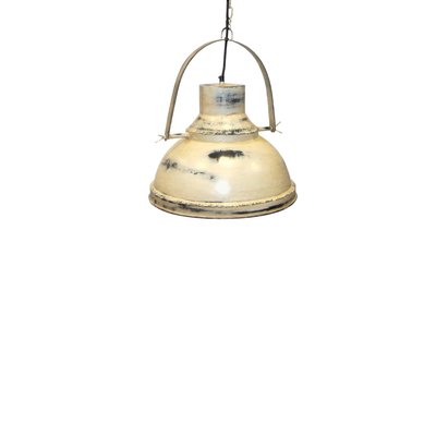Factorylampa Vintage - Patinerad vit