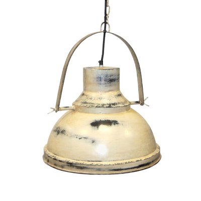 Factorylampa Vintage - Patinerad vit