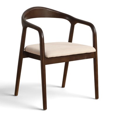 Karmstol 'Aspa' - Mörkbrun/Beige
