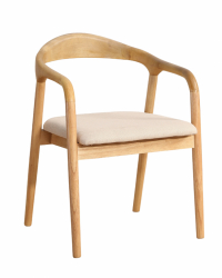 Karmstol 'Aspa' - Natur/beige