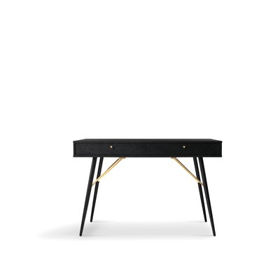 Skrivbord 'Lux' - Svart/Mässing