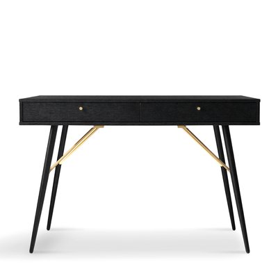Skrivbord 'Lux' - Svart/Mässing