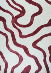 Matta 'Heloria' - Röd/Vit