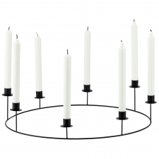 Ljusstake 'Ring' L - Svart