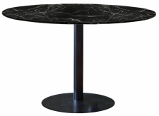 Matbord 'Marbleous' Runt 120cm - Svart 