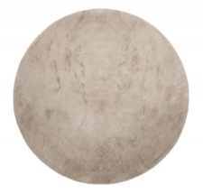 Rund Matta 'Aranga Super Soft Fur' 160cm - Brun