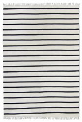 Bomullsmatta 'Helle' 300x400cm - Vit/Svart