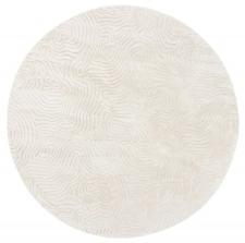 Rund Matta 'Amora' 200cm - Vit