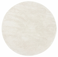 Rund matta 'Amora' 80cm - Vit