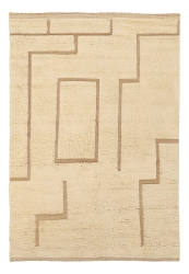 Ryamatta 'Kiberg Handvävd Ull' - Vit