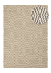 Ullmatta 'Monastir' - Grå/vit