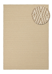 Ullmatta 'Monastir' 200x290cm - Beige/vit