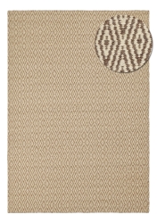 Ullmatta 'Monastir' 200x290cm - Brun/vit