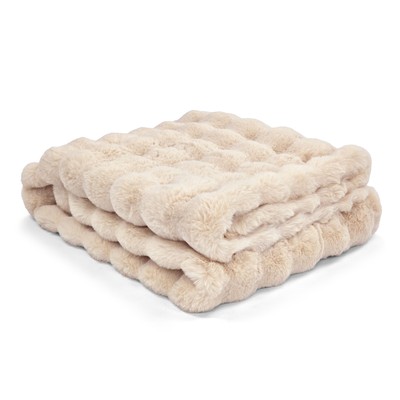 Pläd 'Aranga Bubble Throw' 130x170cm - Beige