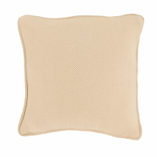 Kuddfodral 'Denisa Fishbone' 45x45cm - Beige/vit