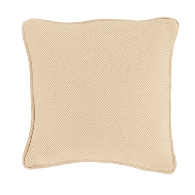 Kuddfodral 'Denisa Fishbone' 45x45cm - Beige/vit