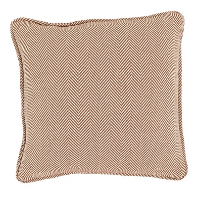 Kuddfodral 'Denisa Fishbone' 45x45cm - Brun/vit