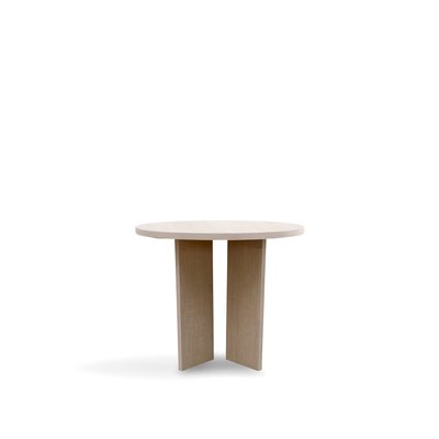 Soffbord 'Créme' Runt 55 cm - Vitpigmenterad