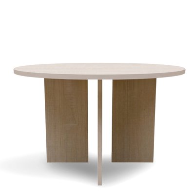 Soffbord 'Créme' Runt 75cm - Vitpigmenterad