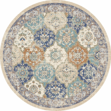 Rund matta 'Bohemia' 240cm - Blå/Multi