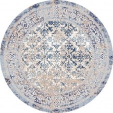Rund Matta 'Denizli' 120cm - Blå